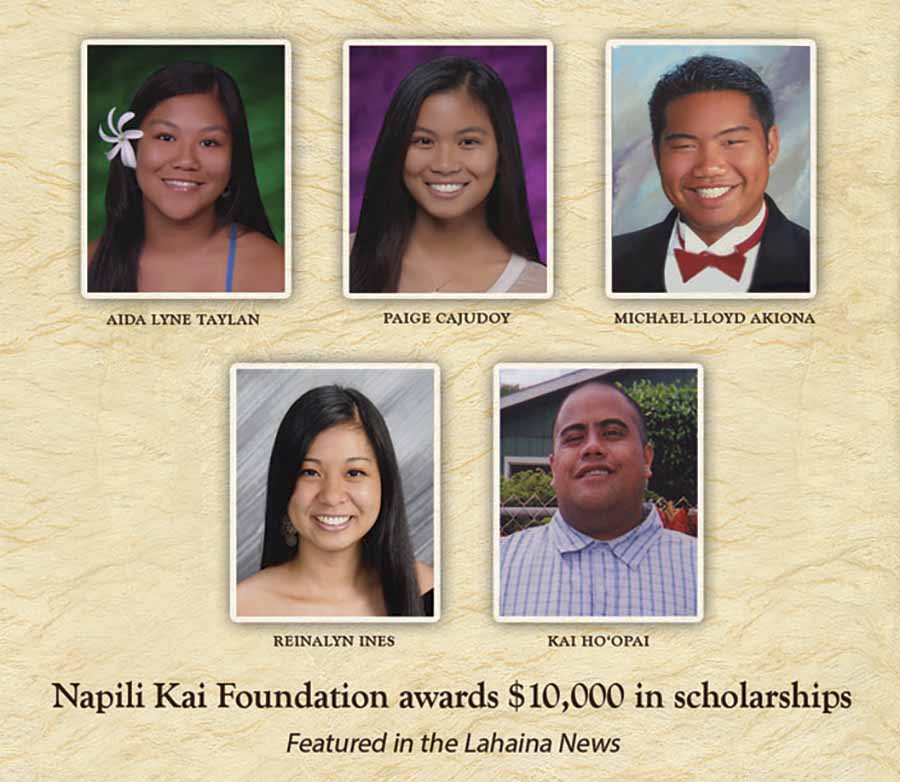 Napili Kai Foundation Scholarship Program